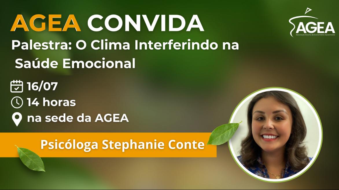 Participe da palestra: O clima interferindo na saúde emocional