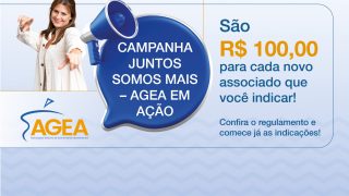 AGEA lança campanha de novos associados com prêmio em dinheiro para quem indicar e para quem se associar